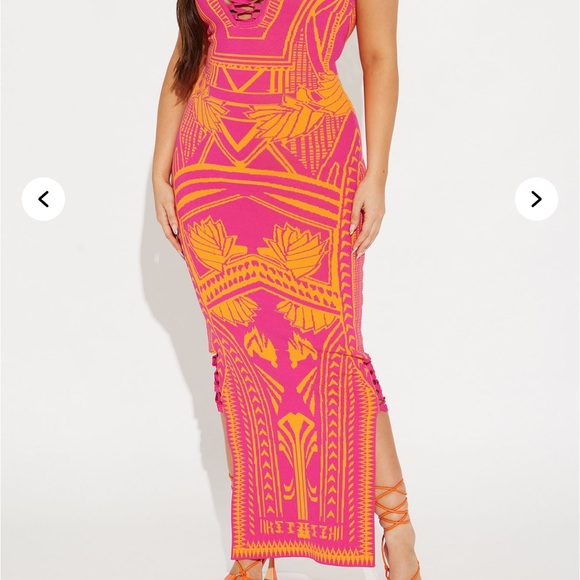 NWT Bad Gal Bandage Maxi Dress - Pink - Picture 6 of 7